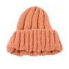 Nouveau Hiver Solide Couleur Laine Tricoté Bonnet Femmes Mode Casual Chapeau Chaud Femme Doux Épaissir Couverture Cap Slouchy Capuche Ski ZZ-333 J220722