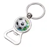 Sublimation Blank Bottle Opener Keychain DIY Heat Transfer Metal Keychain Corkscrew Luggage Decoration Keyring