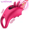 Vatine vagina klitoris stimulerar tunga slickande rotation oral g-spot vibrator dropshipping