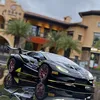 1:32 HURACAN ST EVO ALLOYスポーツカーモデルDICAST TOY VEHICE METAL TOY CAR MODEL SOUND LIGHT COLLECISS KIDS GIFT 220507