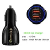 Двойной USB QC3.0 Car Charger 2 Port Fast Зарядка быстрого зарядка автомобильный адаптер для iPhone 13 12 Huawei Samsung Xiaomi Сотовый телефон