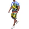 Men's Tracksuits Summer Hawaiian Shirt Shorts Set Men Short Sleeve T Shirts Board ShortsMen's