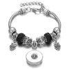 Bracciale in argento sterling 925 con ciondolo a scatto con bottone a pressione Love Cross Tree Starfish Key Beads Bead Fit Pandora Charms Bracciale Accessori per gioielli fai da te