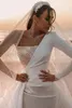2022 prachtige lovertjes Arabische trouwjurken met afneembare trein een schouder zeemeermin bruidsjurken tule vintage sexy trouwjurken bc5617 b0623x02