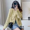 Zawfl Autumn Elegant Vintage Shirtage Cardigan Coat Women Crop Top Top Korean Tweed Jacket Outerwear Chaquetas de Mujer 220815