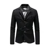 Men's Blazers Male Spring Autumn Pure Cotton Solid Casual Blazer Men Clothing Outerwear Suit Jacket Coat M-4XL BSZ3 220409