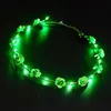 Stringhe di giocattoli a LED lampeggianti Glow Flower Crown Fasce Light Party Rave Floral Hair Garland Luminous Wreath Wedding Flower Girl kid