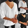 Jesienne top Slim Fit Solid Kolor All Match Slim Fit Men Fall Top Top do codziennego zużycia L220730