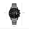 Fashion Men Stainless Steel Watch Luxury Calendar Quartz Wrist Watch Business Watches for Man Clock