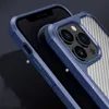 2022 iPhone 13 12 11 Pro Max XS XR x 6 7 8 Plusのための新しい炭素繊維耐衝撃電話ケース