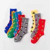 Designer Runner Sock Hip Hop Mens Pure Cotton Socks Populära högkvalitativa strumpor Svart och vita lönnbokstäver för skateboard