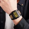 Armbandsur Digitala klockor Mens lyxiga vattentäta militära sportklocka för män fyrkantig elektronisk armbandsur man ledklocka relogio maskulin