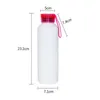 DIY Sublimation Blanks White 750ml 24oz مغنية زجاجة الماء طبقة الألومنيوم tumblers يشربون أكواب القدح مع أغطية 4 ألوان