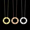 2022 nouveau disque Six diamant amour collier créateur de mode pendentif collier pour femme avancée 316L titane acier bijoux