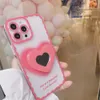 Wave Shell Mirror iPhone Case Love Bracket 11 12 Pro Max 휴대폰 케이스 iPhone 7Plus Female 13 Pros Fall Proof