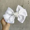 P style Girls letter triangle Bows hairpins lady style children Bow hair accessories designer kids bowknot princess spring clip Q74340830