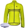 Mens SCOTT pro team Cycling Long Sleeve Jersey Winter thermal fleece Bike shirt racing Clothing warmer MTB bicycle tops outdoor sports uniform Y22041402