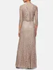 Two Piece Champagne Mermaid Long Mother Of The Bride Dresses 2022 Elegant Scoop Neck Floor Length Lace Guest Party Gowns Robe De Soriee New