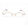 Zonnebrillen kleine ovale semi -rand pen leesbril voor vrouwen mannen vergroten bril bril metalen frame brillen