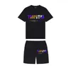 Verkoop als cakes Trapstar Mens Clothing T -shirt Tracksuit sets Harajuku Tops Leisure T Shirtbeach Casual Shorts Set 220707