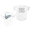 Xflsp GlaMitNess Mens Kenny Powers # 55 Eastbound and Down Mexican Myrtle Beach Mermen Charros Kenny Powers Masculino Feminino Camisas de Beisebol Juvenis Costura Dupla