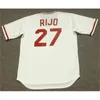 QQQ8 C202 17 Chris Sabo 23 Hal Morris 27 Jose Rijo 49 Rob Dibble Baseball Jersey Men des femmes