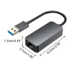 Adaptador de cabo Ethernet USB3.0 de 2500 Mbps 2,5 Gigabit de alta velocidade USB Type C para Lan RJ45 Placa de rede em liga de alumínio