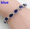 Link Chain Elegant Blue Crystal Tennis Bracelet for Women Fashion Water Drop Wedding Sieraden GiftLink Lars22