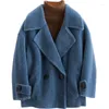 Women's Wool & Blends 2022 Sheep Shearing Overcoat Woman Suit Lead Reunite With Coat One Leather And Fur Loose Bery22