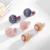 Dangle & Chandelier Luxury Zircon Flower Drop Earrings For Women Heavy Industry Exaggerated Firework Ball Girl Party Jewelry 2022Dangle