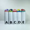 20oz Sublimation Blanks Kids Mugs Tumbler Baby Bottle Sippy Cups White Water Bottle with Straw and Portable Lid 6 Color Lids Fast Wholesale B3