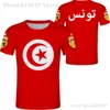 TUNISIE t-shirt bricolage gratuit personnalisé nom numéro tun T-Shirt nation drapeau tunisie tn islam arabe arabe tunisien imprimer po 0 vêtements 220702