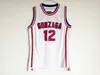 NCAA Basketbol Gonzaga Bulldogs Koleji 21 Rui Hachimura Forma John Stockton 12 Lise Üniversitesi Donanma Beyaz Takım Renkleri Spor Hayranları İçin Nefes Alabilir
