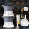 Other Kitchen Dining Bar Home Garden Sile Sphere Ice Cube Mold Kitchen Stackable Slow Melting Diy B Dh6W3