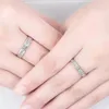 4,74 mm bredd kopparpläterad platina par ringar fasta justerbara män kvinnor 7-form öppning engagemang bröllop finger smycken gåva för älskare tillbehör
