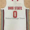 XFLSP # 4 Aaron Craft Ohio State Buckeyes # 0 d'Angelo Russell Retro Retrô Colégio Basquete Jersey Costurado Nome e Número Qualquer Tamanho XXS-6XL