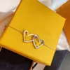 fashion gold chain bracelet Love heart-shaped Earrings for women Luxury Designer Necklace Jewelry Valentine's day birthday gift