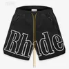 Dernière couleur Rhude Shorts pour hommes Designers Hommes Sexy Basketball Pantalons courts Luxurys Summer Beach Palm Lettre Mesh Street Print Gym 27tq