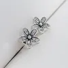 Autentisk 925 Sterling Silver Dazzling Daisies Stud Earrings Womens Wedding Present Designer smycken med originalboxuppsättning för Pandora Daisy örhängen