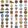48Pcs Camping Stickers Non-Random For Car Bike Luggage Sticker Laptop Skateboard Motor Water Bottle Snowboard Wall Decals for Adults Teens Kids