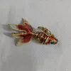 Ultimi 6 cm Fine Cloisonne Cute Fish Ciondolo fai da te Pendente fai da te per gioielli che fanno parte degli accessori per il portachiavi di pesce rosso di fascia alta smalto