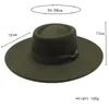 Cappello da donna da donna classico Wide Brim da donna con fibbia per cintura Panama Hat1100279