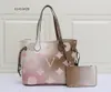 Spring Sunrise Pastel Classic 2pcs Zestaw TOTES Composite Torby Gradient Women on Designer ramię torebka torebka Go Tote w C287V