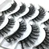 5 Pairs 3D Mink Lashes Set Natural Faux Mink Eyelash Fluffy D Curl False Eyelashes Thick Long Wispy Soft Eye Makeup Full Strip Lash Extension Kit 14 Styls