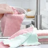 1Pcs PolyesterNylon Cleaning Towel Antigrease Cleaning Cloth Multifunction Home Washing Dish Kitchen Supplies Wiping Rags 220727