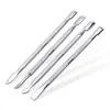 brainbow 4pcs pack stainless steel two sided uv gel cuticle removal dead skin pusher nail art manicure tools281W