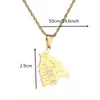 Pendant Necklaces Gold Plated Stainless Steel Bolivia Map Country Cities Name For Women Bolivians Charm Chain JewelryPendant