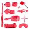 sexy Toys Adult Products 18 Bdsm Bed Bondage Set Handcuffs Anal Nipple Clamps Rope Exotic Mask SM for Women Couples