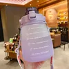 1400ml Big Belly Cup Large Capacity Water Bottles With Straw Sports Portable Bottle Student With Strap by sea RRE13496