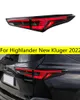 مصباح ذيل تصميم للسيارات ل Highlander New Kluger 2022 LED Ilights الضباب ضباب الضوء أثناء النهار تشغيل إكسسوارات DRL للسيارة DRL